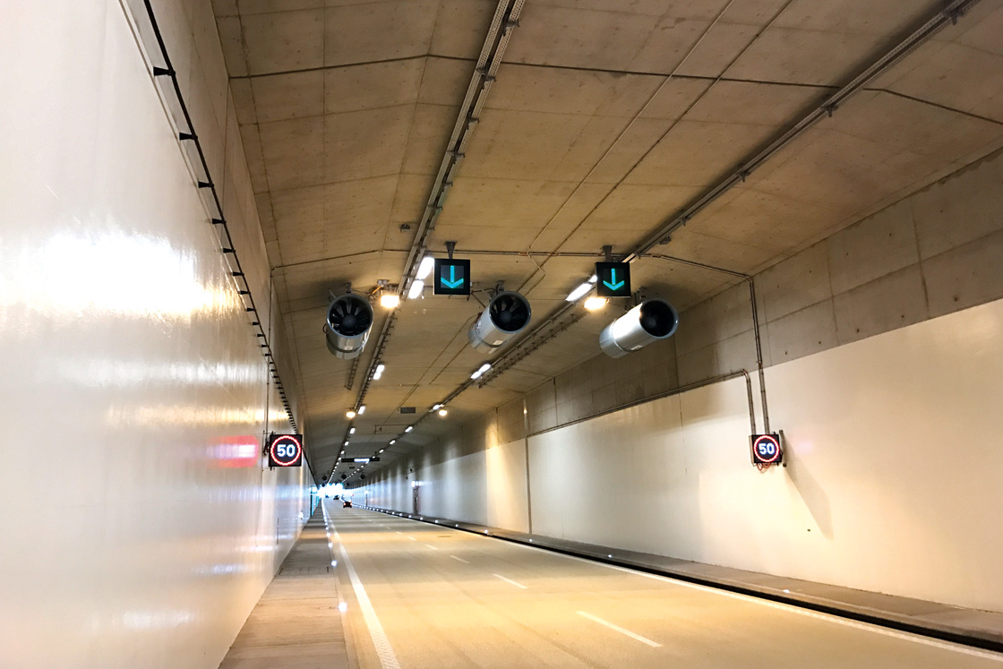 Ventilación de túnel de alto rendimiento a pesar de los cables largos